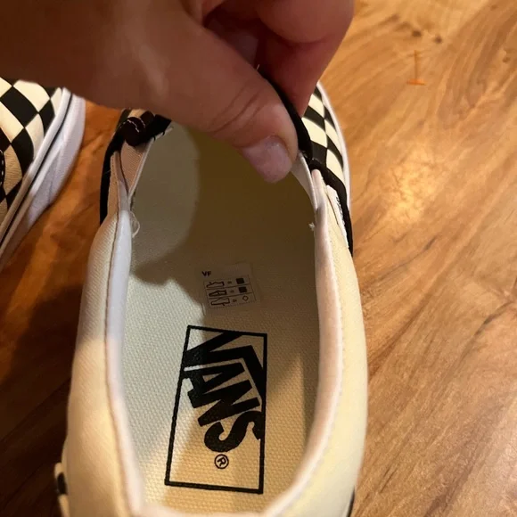 Vans Black and White Checkerboard Slip-Ons NEW - Picture 7 of 10